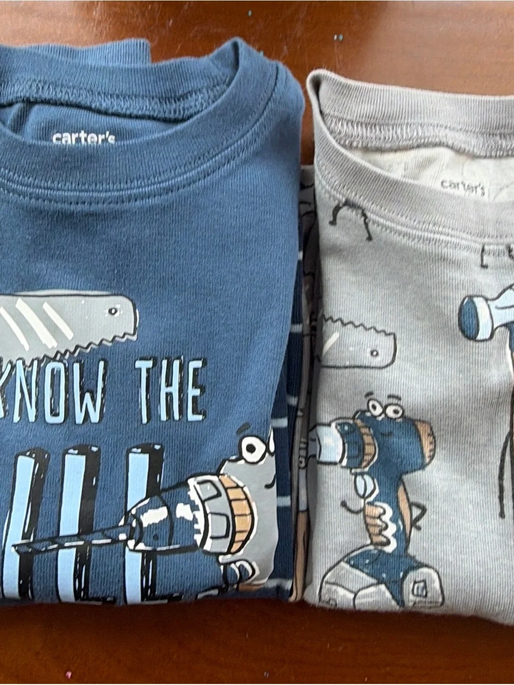 Carter's Blue & Gray Construction Print 2-Piece Pajama Set- 3 years-3t/3A